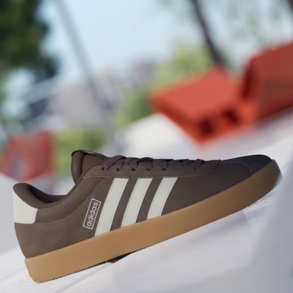 adidas VL Court 3.0 Men's Sneakers in Brown and White - Picture 12 of 12